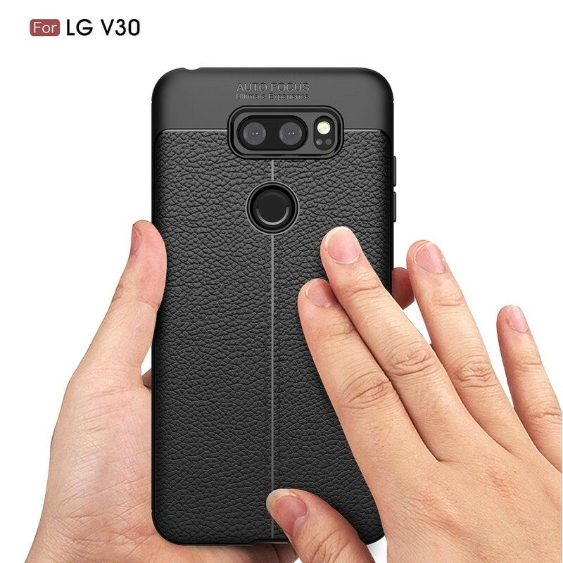 Protectores para celular  para Lg  V30 Funda de tpu s�mil cuero Negro